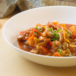 Hot Chili Pepper Sausage Stew