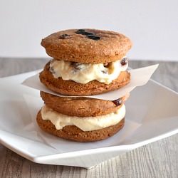 Rum Raisin Ice Cream Sandwiches