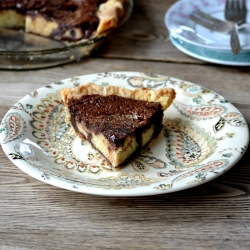 Coconut Banana Brownie Pie