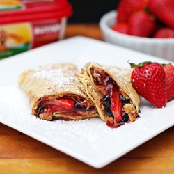 Peanut Butter and Jam Crepes