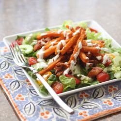 BBQ Chicken Salad with Fries