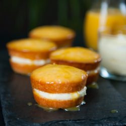 Mini Coconut Passion Fruit Cakes