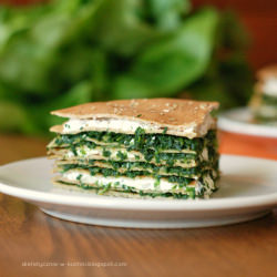 Crepes Spinach Tower