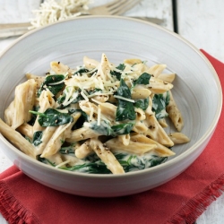 Cheesy Penne with Spinach