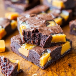 The Ultimate Fudgy Caramel Brownies