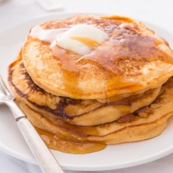 Sweet Potato Pancakes & Maple Syrup