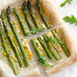 Vegan Asparagus and Corn Tart