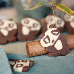 Vanilla and Chocolate Panda Cookies