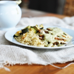 Chicken w/Avocado Goat Cheese Sauce