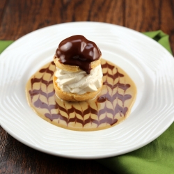 Profiterole with Chocolate Sauce