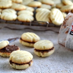 Eggless Spritz Sandwich Cookies