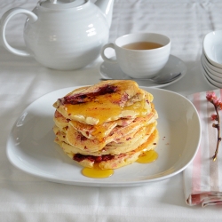 Red Fruit Pancakes