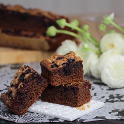 Cocoa Cake with Blueberries