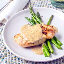 Chicken with a Mustard Cream Sauce