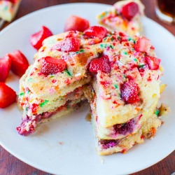 Strawberry & Sprinkles Pancakes