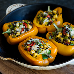 Lentil Stuffed Peppers