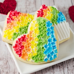 Rainbow Flower Cookies