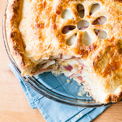 Potato Leek Pie w/Gruyere & Bacon