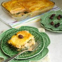 Codfish Pie with Spinach