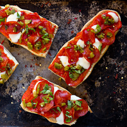 DIY Frozen French Bread Pizzas