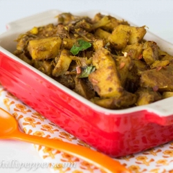 Taro or Colocasia Root Masala Roast