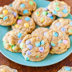 Soft and Chewy M&Ms Cookies