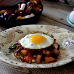 Roasted Potato and Beet Hash