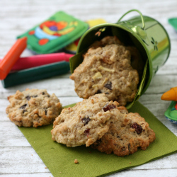 Apple, Hazelnut and Oat Cookies