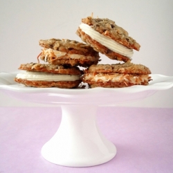 Coffee Coconut Sandwich Cookies