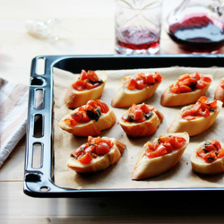 Tomato, Garlic And Basil Bruschetta