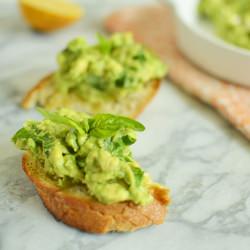 Avocado and Basil Bruschetta