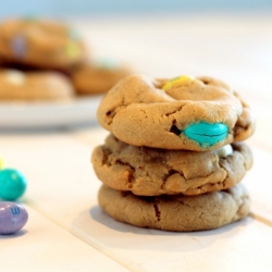 Soft Peanut Butter M&M Cookies