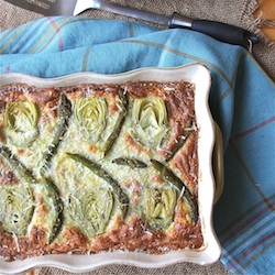 Egg Bake w Asparagus & Artichokes