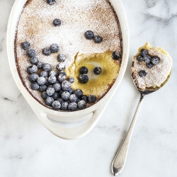 Meyer Lemon Pudding & Blueberries