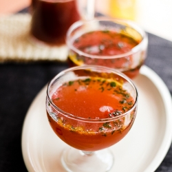 Strawberry Balsamic Basil Soda