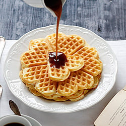 Waffles with Cinnamon Syrup