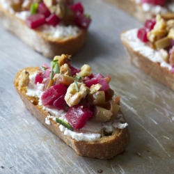 Beet & Bean Salad Crostini