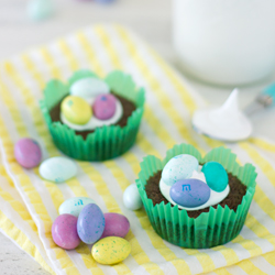 Nutella Brownie Easter Egg Nests