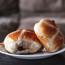 Chocolate Chip Hot Cross Buns