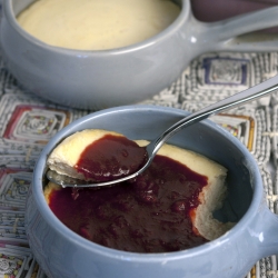 Baked Vanilla Tofu with Sour Cherry