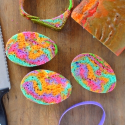 Rainbow Cake Easter Eggs