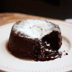 Dark Chocolate Lava Cakes