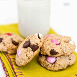 Whole Grain Oatmeal M&M Cookies