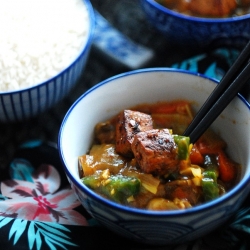 Tofu in curry sauce