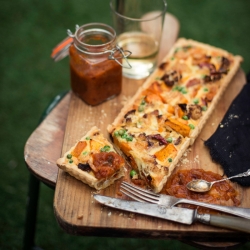 Cauliflower Pumpkin Onion Tart