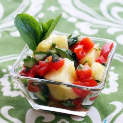 Basil Mint Pineapple Salsa