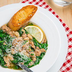 Spinach, White Bean & Sausage Soup