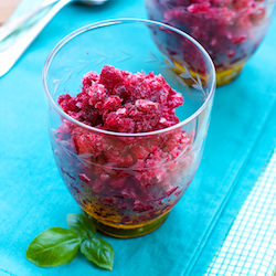 Basil-Berry Granita