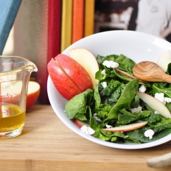 Apple and Goat Cheese Spinach Salad