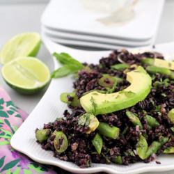 Black Rice Salad with Asparagus